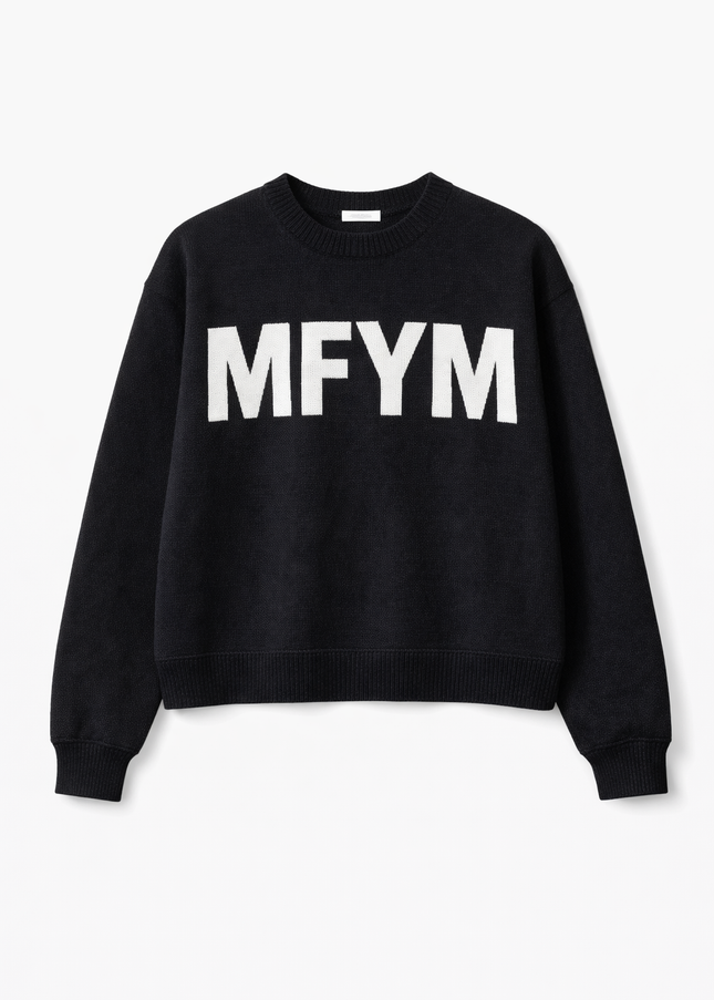 The P|M MFYM Intarsia Knit Jumper - Noir Edition