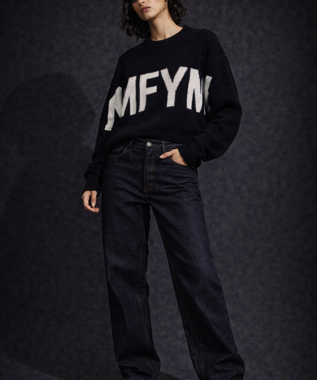 The P|M MFYM Intarsia Knit Jumper - Noir Edition