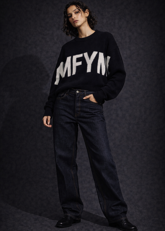 The P|M MFYM Intarsia Knit Jumper - Noir Edition