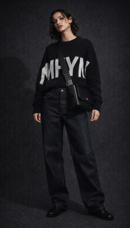 The P|M MFYM Intarsia Knit Jumper - Noir Edition