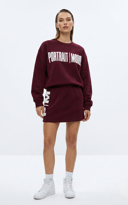 The Burgundy Alignment Skirt Set