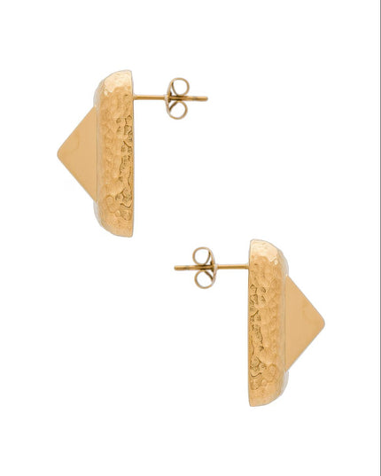 STUD ICON LUXE EARRINGS In Solid Stainless Steel With 18K Gold-Plate