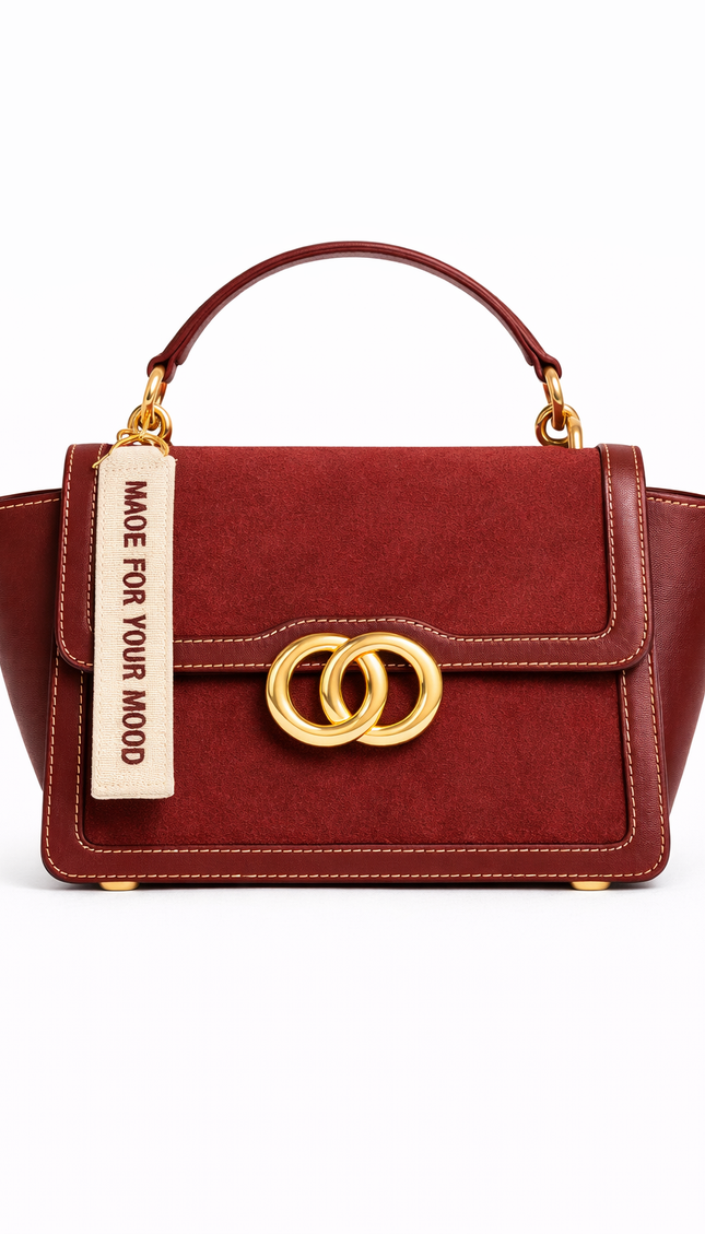 P|M SCANDAL Top Handle - Vintage Mahogany Suede