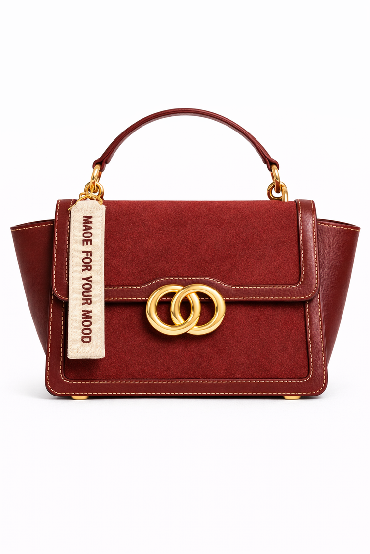 P|M SCANDAL Top Handle - Vintage Mahogany Suede