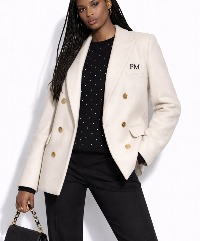 The PM Noir Scatter Dot Knit Crew