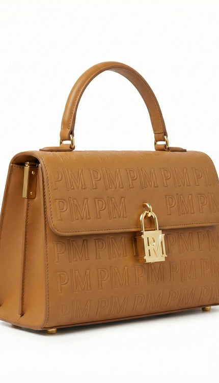 THE SENTINEL (Embossed P|M Top-Handle Satchel Bag)