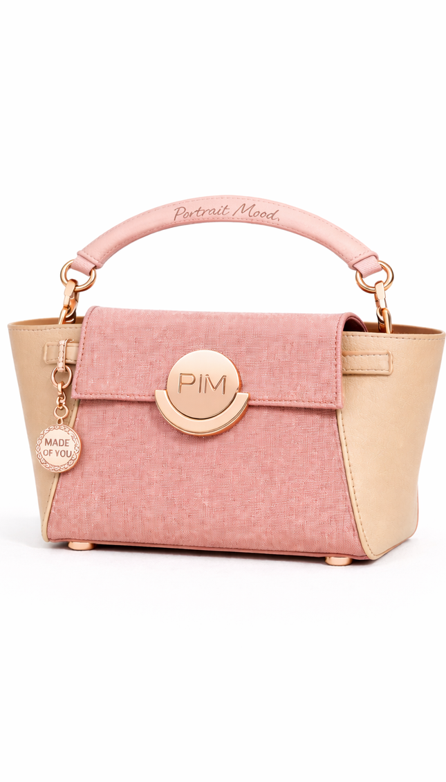 P|M PRETTY Top Handle - Rosewater & Bisque Mixed-Media