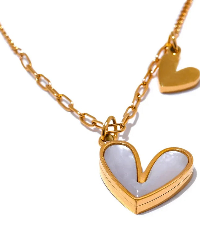 Twin Heart Necklace – A Delicate Symbol of Love & Connection