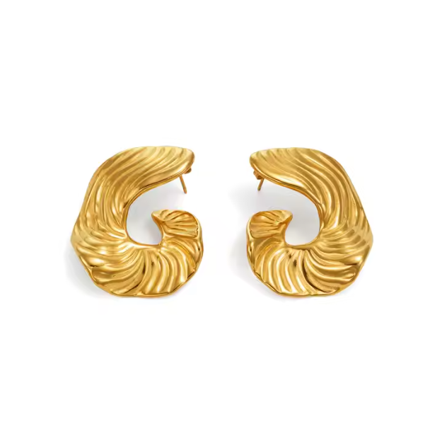 THE WAVE WITHIN made in Solid Stainless Steel with 18K Gold Plate