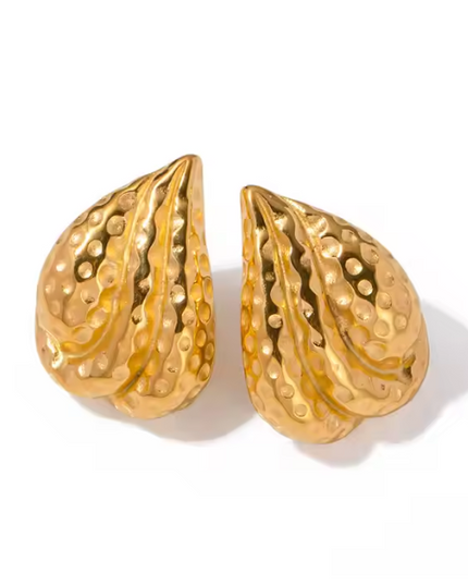 THE UNVEIL FLEUR EARRINGS in Solid Stainless Steel with 18K Gold Plate
