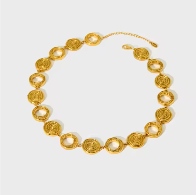 Luxe Canvas - Versace-style Inspired Coin Medallion Bracelet In Solid Stainless Steel With 18K Gold-Plate