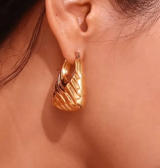 Golden Wave Hoops (Earrings) – Flow Into Your Bold Era