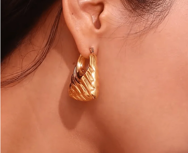 Golden Wave Hoops (Earrings) – Flow Into Your Bold Era