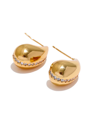 Starlit Teardrop Earrings – Where Elegance Meets Emotion In Solid Stainless Steel 18K Gold-Plate