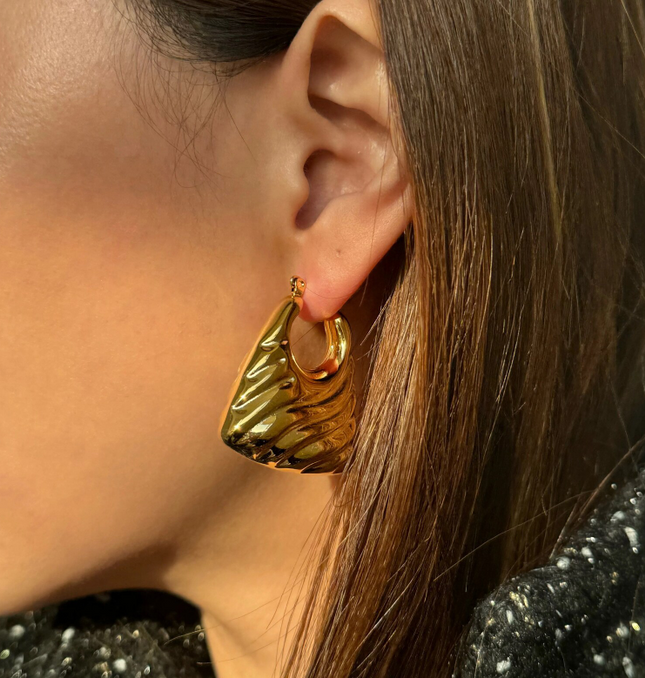 Golden Wave Hoops (Earrings) – Flow Into Your Bold Era