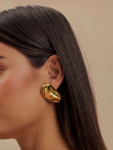 Bold Dual Sphere Earrings – Avant-Garde Gold