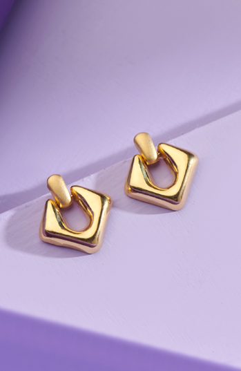 Crystal Dew Earrings – A Drop of Glam, A Splash of Bold In Solid Non-Tarnish Stainless Steel With 18K Gold-Plate