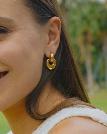 KNOTTED GRACE EARRINGS - Elegant & Gorgeous Design In Solid Non-Tarnish Stainless Steel With 18K Gold-Plate