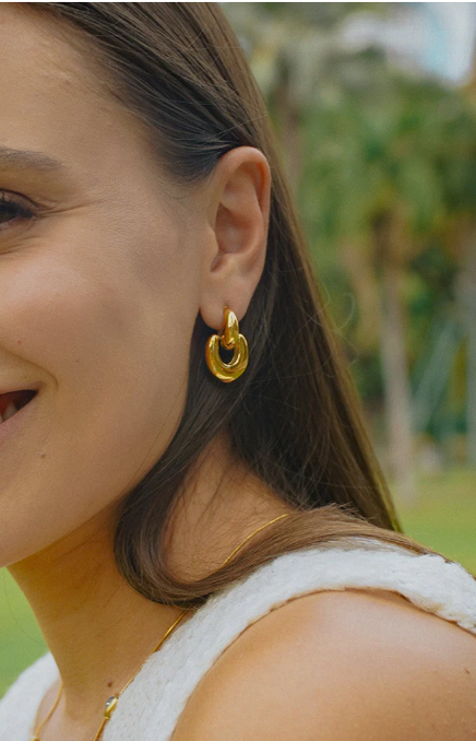 KNOTTED GRACE EARRINGS - Elegant & Gorgeous Design In Solid Non-Tarnish Stainless Steel With 18K Gold-Plate