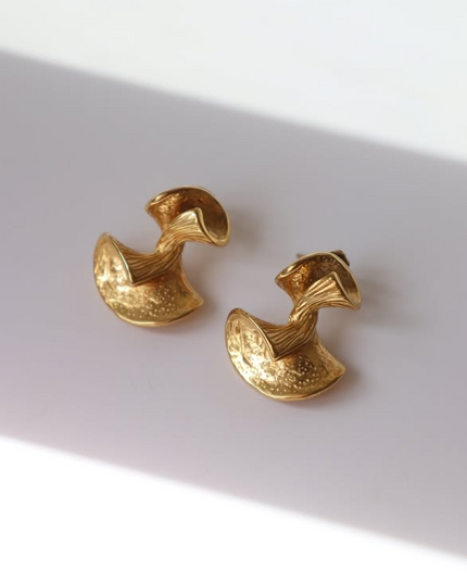 LUNAR ARC LUXE EARRINGS In Solid Stainless Steel 18K Gold-Plate