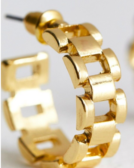 CLASSIC FRENCH LUXE HOOPS  In Solid Stainless Steel 18K Gold-Plate
