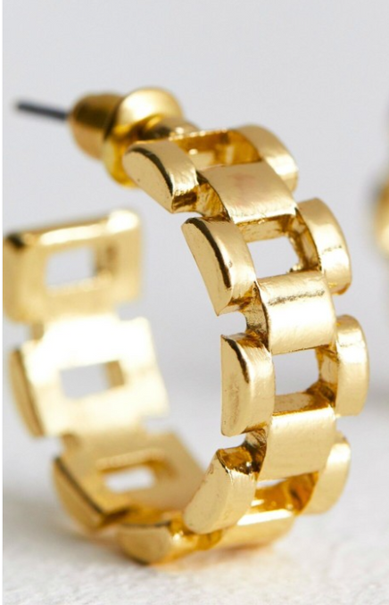 CLASSIC FRENCH LUXE HOOPS  In Solid Stainless Steel 18K Gold-Plate