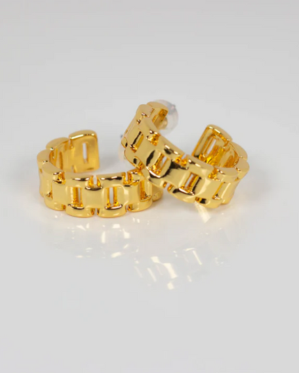 CLASSIC FRENCH LUXE HOOPS  In Solid Stainless Steel 18K Gold-Plate