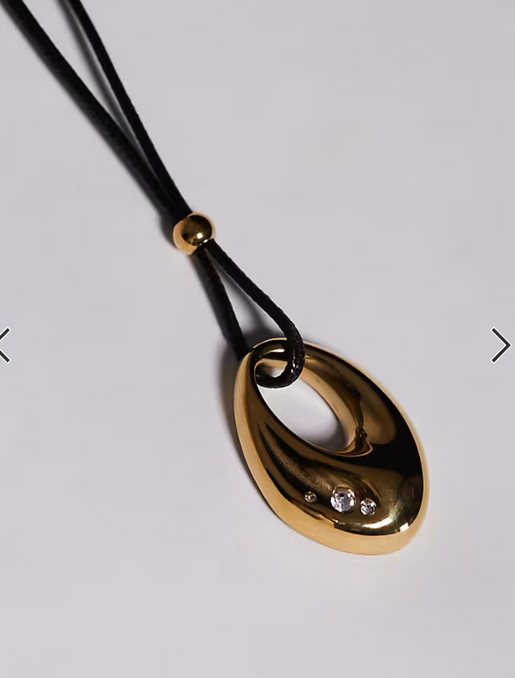 CELESTIAL ARC PENDANT - NECKLACE In Solid Non-Tarnish Stainless Steel With 18K Gold-Plate