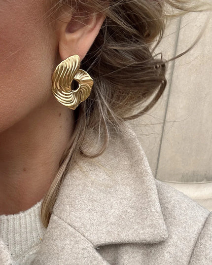 THE WAVE WITHIN made in Solid Stainless Steel with 18K Gold Plate