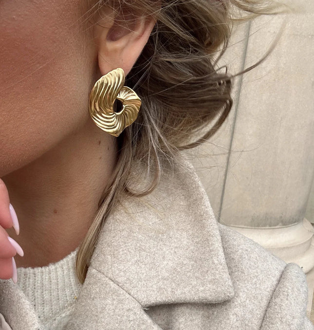 THE WAVE WITHIN made in Solid Stainless Steel with 18K Gold Plate