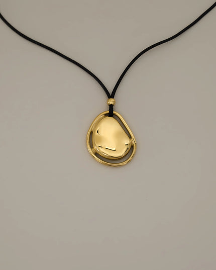 LUNAR ESSENCE PENDANT - NECKLACE In Solid Non-Tarnish Stainless Steel With 18K Gold-Plate