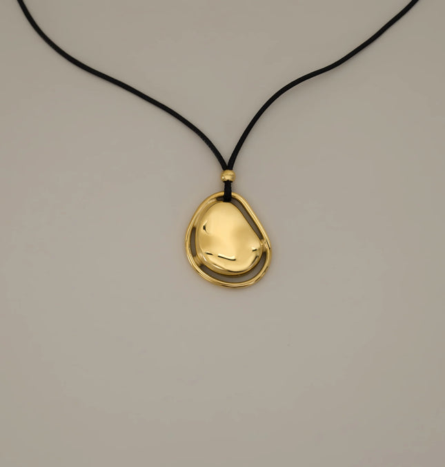 LUNAR ESSENCE PENDANT - NECKLACE In Solid Non-Tarnish Stainless Steel With 18K Gold-Plate
