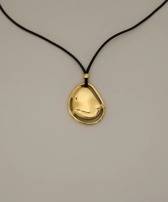 LUNAR ESSENCE PENDANT - NECKLACE In Solid Non-Tarnish Stainless Steel With 18K Gold-Plate