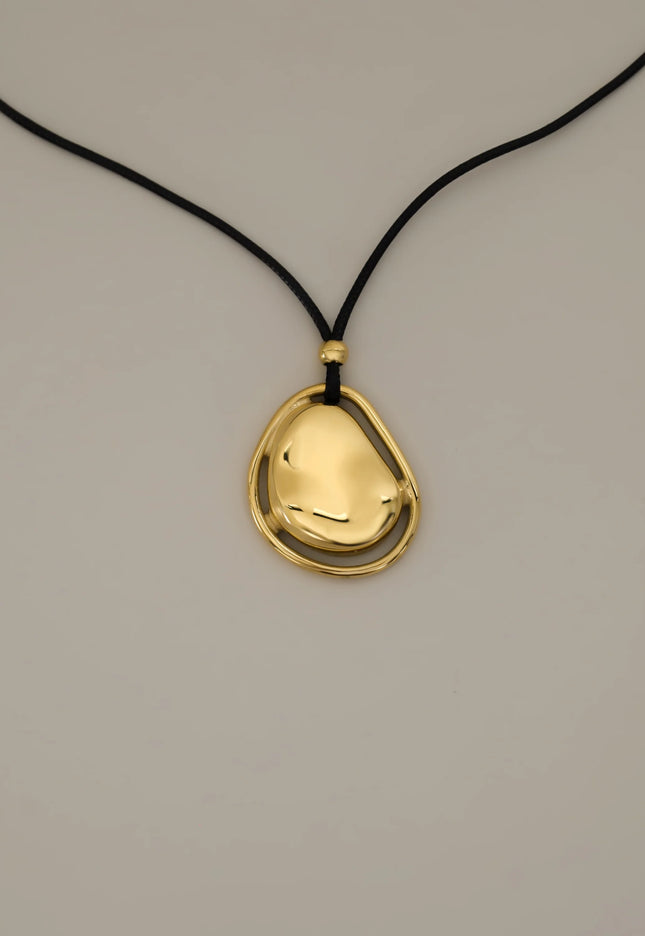 LUNAR ESSENCE PENDANT - NECKLACE In Solid Non-Tarnish Stainless Steel With 18K Gold-Plate