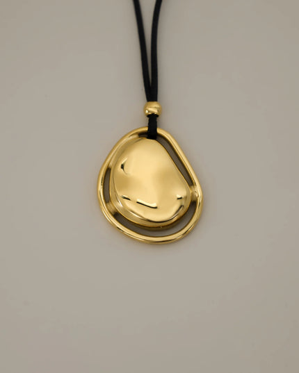 LUNAR ESSENCE PENDANT - NECKLACE In Solid Non-Tarnish Stainless Steel With 18K Gold-Plate