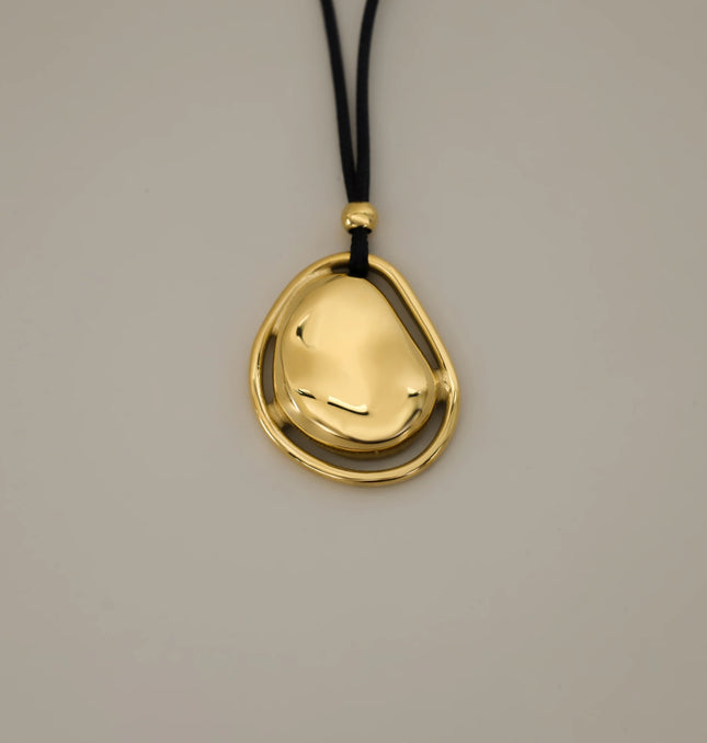 LUNAR ESSENCE PENDANT - NECKLACE In Solid Non-Tarnish Stainless Steel With 18K Gold-Plate