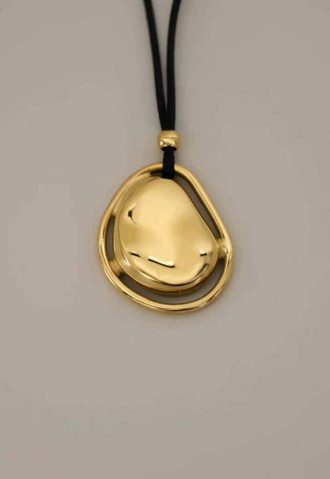 LUNAR ESSENCE PENDANT - NECKLACE In Solid Non-Tarnish Stainless Steel With 18K Gold-Plate