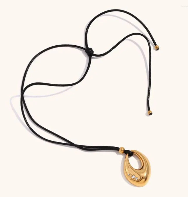 CELESTIAL ARC PENDANT - NECKLACE In Solid Non-Tarnish Stainless Steel With 18K Gold-Plate