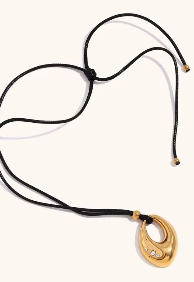 CELESTIAL ARC PENDANT - NECKLACE In Solid Non-Tarnish Stainless Steel With 18K Gold-Plate