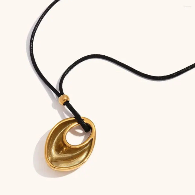 CELESTIAL ARC PENDANT - NECKLACE In Solid Non-Tarnish Stainless Steel With 18K Gold-Plate