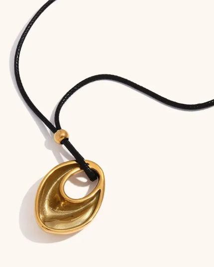 CELESTIAL ARC PENDANT - NECKLACE In Solid Non-Tarnish Stainless Steel With 18K Gold-Plate