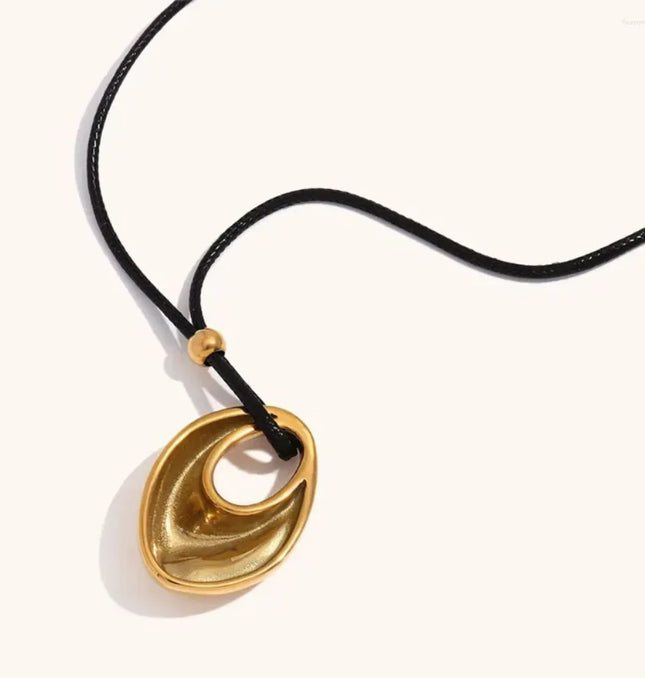 CELESTIAL ARC PENDANT - NECKLACE In Solid Non-Tarnish Stainless Steel With 18K Gold-Plate