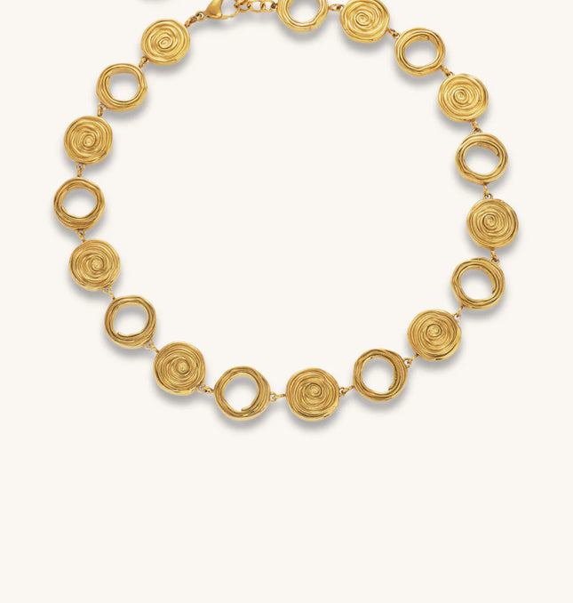 Luxe Canvas - Versace-style Inspired Coin Medallion Bracelet In Solid Stainless Steel With 18K Gold-Plate
