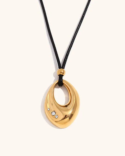 CELESTIAL ARC PENDANT - NECKLACE In Solid Non-Tarnish Stainless Steel With 18K Gold-Plate