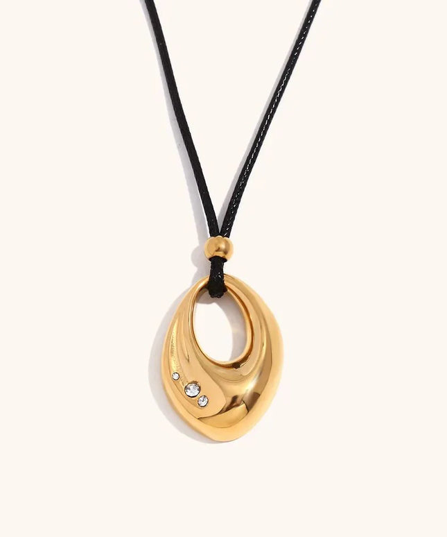 CELESTIAL ARC PENDANT - NECKLACE In Solid Non-Tarnish Stainless Steel With 18K Gold-Plate