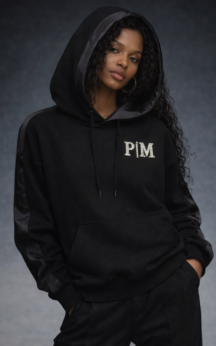 The P|M Crystal Tuxedo Hoodie - Noir Edition
