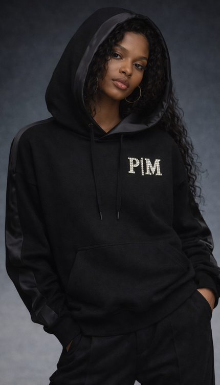 The P|M Crystal Tuxedo Hoodie - Noir Edition