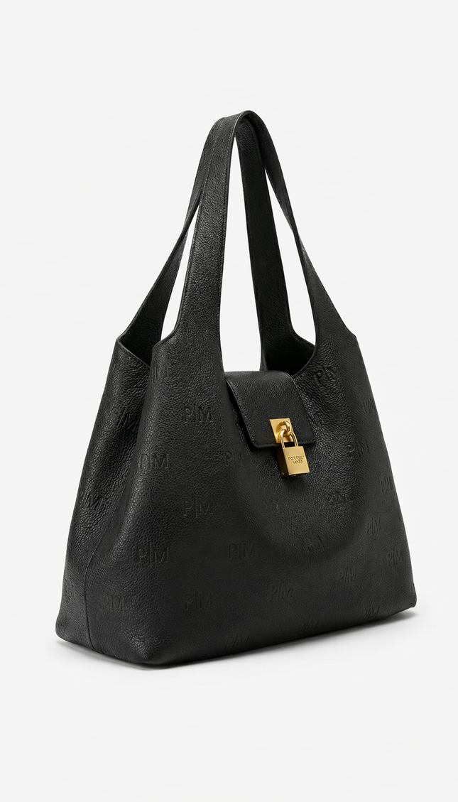 The P|M Insignia Lock Hobo - Noir Edition
