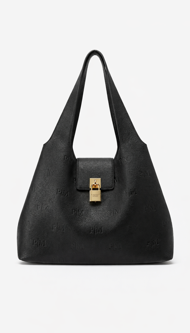 The P|M Insignia Lock Hobo - Noir Edition