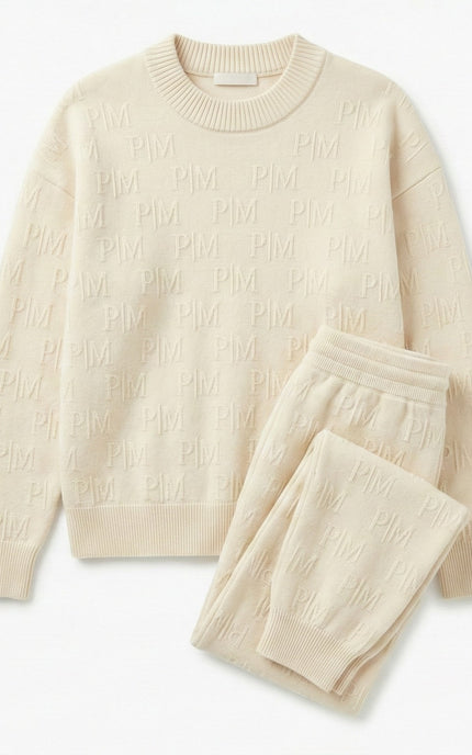 PM Monogram Knit — Beige